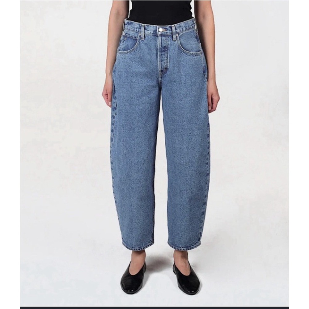Etica IRIS Relaxed Barrel Jeans Fistral‎ Blue Denim Cotton Tapered Size 29